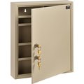 Global Industrial Medical Security Cabinet with Double Key Locks, 14W x 3-1/8D x 17-1/8H, Beige 436945